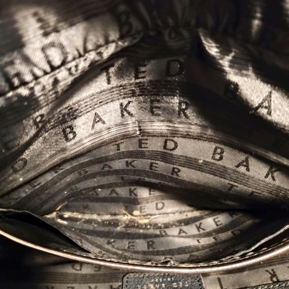 Ted Baker Hanaee Double Zipper  Black Leather Handbag - Picture 4 of 16